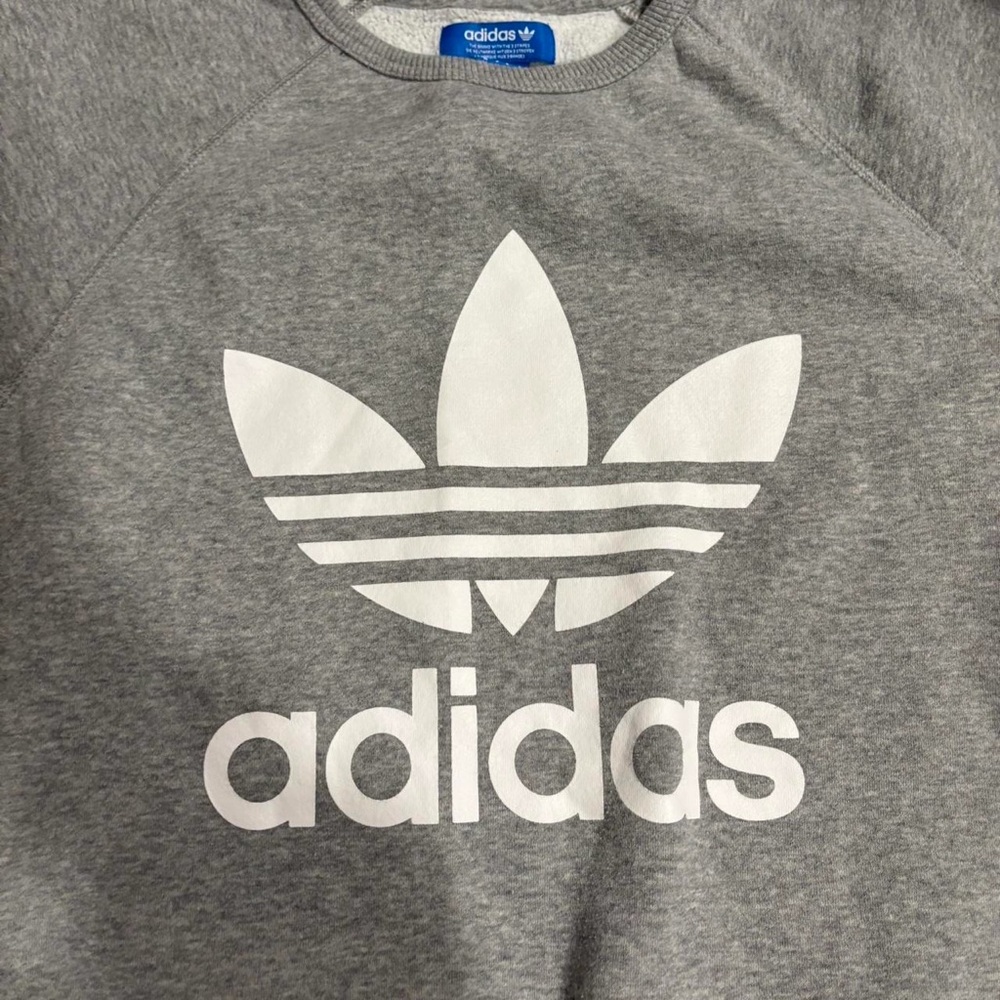 Adidas Gray Crew Neck Sweatshirt. Size M. EUC - Picture 3 of 4